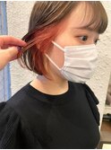 ブリーチインナーカラーピンクカラー前髪カットトリートメント