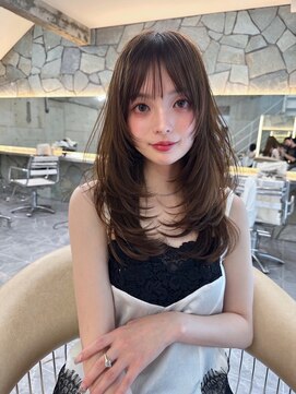 サイン 渋谷(SIGN) 韓国ヘアーハッシュカットレイヤーカットグレージュブリーチ無し