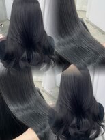 エヌアイ オモテサンドウ(ni omotesando)&nbsp;ブルーブラック/グレージュ/赤み消しカラーお任せください上野