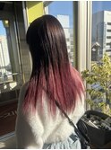グラデーションカラー 10代 20代 30代 ピンクカラー ブリーチ