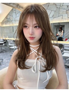 サイン 渋谷(SIGN) ロング インナーカラー ハイライト バレイヤージュ パーマ