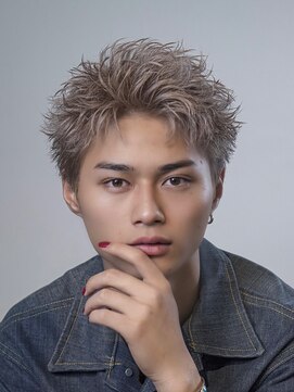 オーシャントーキョー 渋谷神南(OCEAN TOKYO) ハイトーン金髪スパイキーアクティブ刈り上げショート