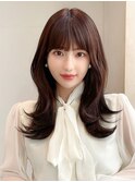韓国風レイヤーハッシュカット顔まわりレイヤーボブ後れ毛美髪