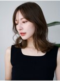 ☆レイヤーカット毛先ワンカールくせ毛風カール薄めバングデジパ