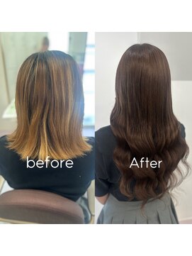 ガルボヘアー 心斎橋店(garbohair) お客様before＆after#プルエクステ#心斎橋エクステ