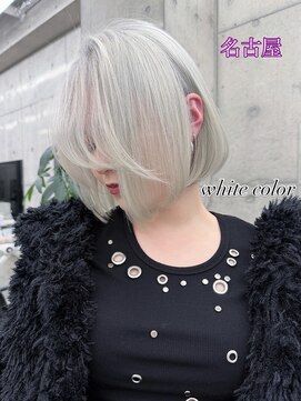 リノート バイ エゴル 名古屋(LINOET by ENGOL) ホワイトカラー/ボブ/ハイトーンボブ/ホワイトブロンド/名古屋