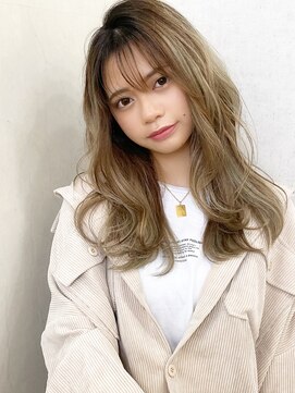 シキサロン 仙台(siki.salon) 仙台/髪質改善/ハイトーンカラー×顔回りレイヤーロング