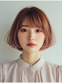 クラゲヘアー/小顔に見せるヘア/ココアベージュ/大口子安新子安