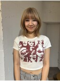 ブランド　ミディアム　外ハネボブ　レイヤー