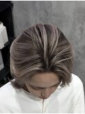 ホワイトピンクバレイヤージュ