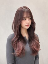 アース 前橋店(HAIR&MAKE EARTH)&nbsp;ピンクベージュ_ヨシンモリ_顔周りレイヤー_レイヤーカット