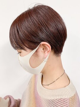 ヴェルダ 池袋店(verda) ブリーチ無しで出来るピンク×耳掛けマッシュショート＊fukuda