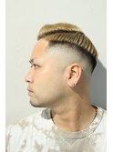 束感刈り上げビジネス七三ツーブロックアップバング175