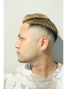 レンゲン(LENGEN) 束感刈り上げビジネス七三ツーブロックアップバング175