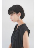 シンプルなリップラインボブ