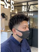 スキンフェード2ブロックベリーショートF
