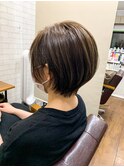 耳かけショートウルフ_マロンベージュAラインボブ_57