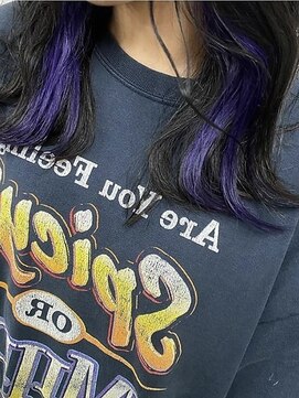 フリースタイル(Free Style) インナーカラー×ブルーラベンダー《筑西市フリースタイル》