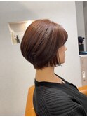 ひし形丸みショートボブ