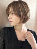 大人美人ショート×脱白髪染めハイライトオージュアTr