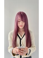 ケンジ 横須賀中央(KENJE) 【石原】ラベンダーピンクと顔周りカット