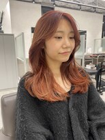 キートス(Kiitos) ロングレイヤーミディアムレイヤーオレンジカラー