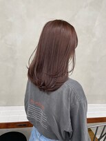 ニコ トウキョウ 渋谷(nico TOKYO)&nbsp;ピンクベージュ/セミロング/レイヤーカット/顔まわりレイヤー