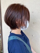 ピケ(pique)&nbsp;前下がりショートボブ/マニッシュボブ/マロンベージュ/30代40代