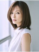 ☆ホワイトグレージュミニウルフデジタルパーマチェリーブラウン