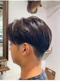 センターパート/ニュアンスパーマ/スポットパーマ/刈り上げ