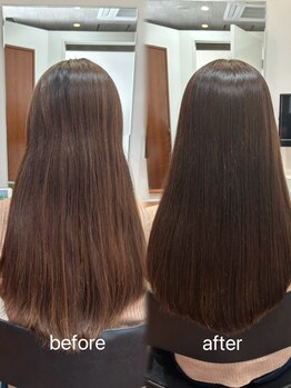 ディアーズ 御幸本町(Dears)の写真/【髪質改善/うるつや】上品な質感で自然なストレート◎最高峰の薬剤でパサつき・広がりなど髪悩みを解決♪