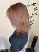 髪質改善カラー×オレンジベージュ