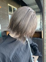 ムード マグ レーベル 南松本(MOOD Mag Label)&nbsp;20代30代春◎ダブルカラーミルクティーベージュボブ