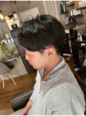 センタパート×ツーブロック×刈り上げ×ビジネスヘア