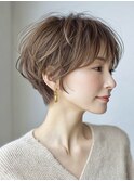 ミセスショートボブ×白髪ぼかし脱白髪染め30代40代50代60代♪