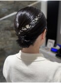 タイトシニヨン◎結婚式参列金箔/目白美容室