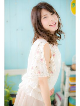 ミック ヘアアンドビューティー 大山店(miq  Hair&Beauty) 顔周りを包むような＊うる・ふわ・ミディ