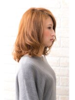 ソア 武蔵小杉(SOAR) 小顔大人かわいいハンサムオレンジウェーブショートの黒髪ボブ