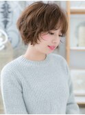 ★大人かわいいことりベージュ♪無造作大人ボブ20代30代40代★6