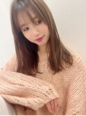 【chaton】大人のベージュカラー×シースルーバング