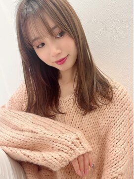 シャトン(chaton) 【chaton】大人のベージュカラー×シースルーバング