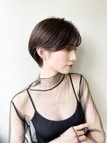 ヴェイン 渋谷(vain)&nbsp;マッシュショート/クールショート/グレーベージュ/前髪カタログ