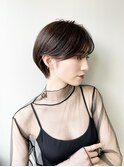 マッシュショート/クールショート/グレーベージュ/前髪カタログ