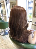 ロング×暖色カラー