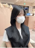 【uni新野】くびれヘアスタイル　ブルーブラックカラー