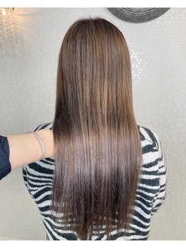 ヘアーアンドメイク ドレス(DRESS) 白髪ぼかしハイライト＆オレンジ色消しハイライト