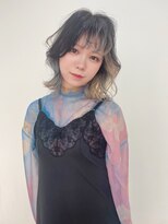 ギグスダブル 栄久屋大通店(gigs double)&nbsp;インナーカラー/グレー＆ベージュ&アクアブルー