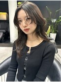 姫カット レイヤーカット ブルーブラック 韓国ヘア 表参道
