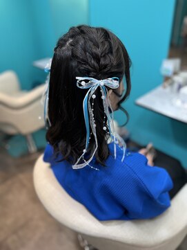 リエラ 新宿(RIERA) 編み込みMIXハーフツイン