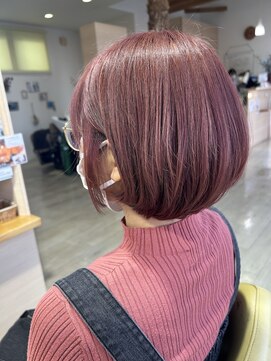 シュウ 安城店(Shu) ショートボブ×ピンクカラー